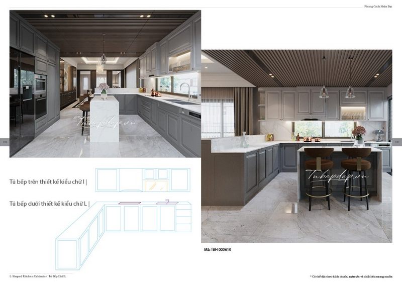 Thiết kế phòng bếp nhà phố hiện đại